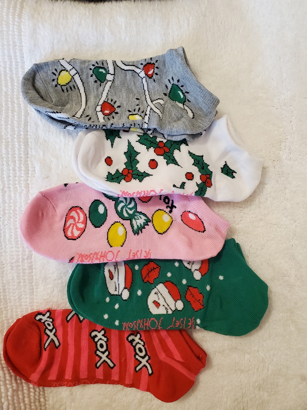 Betsey Johnson Holiday No-Show Socks - Multicolor (Set)